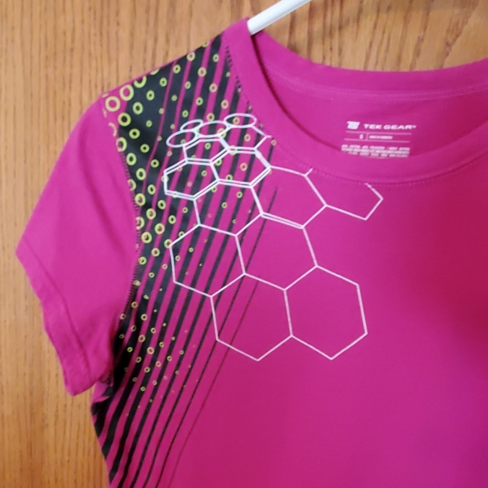Tek Gear hot pink graphic workout tee size Small - Picture 3 of 8